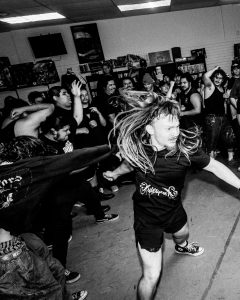 Crowd pit for Steel Toe, live at the Mystery Shop, Oxnard, CA, August 31, 2024