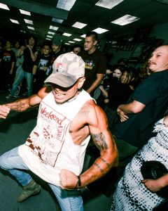 Crowd pit for Suicide Revolver, live at the Mystery Shop, Oxnard, CA, August 31, 2024