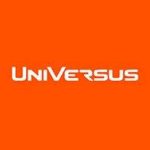 White UniVersus logo on an orange background