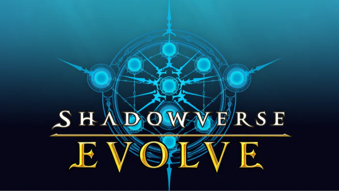 Shadowverse Evolve logo on a blue gradiated background
