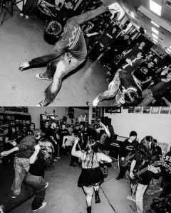 Live hardcore performance at the Mystery Shop, Oxnard, CA, April 10, 2025.