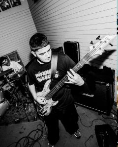 Live hardcore performance at the Mystery Shop, Oxnard, CA, April 10, 2025.