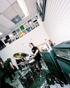 Live hardcore performance at the Mystery Shop, Oxnard, CA, May 7, 2025.