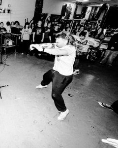 Live hardcore performance at the Mystery Shop, Oxnard, CA, May 7, 2025.