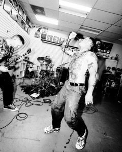 Live hardcore performance at the Mystery Shop, Oxnard, CA, May 7, 2025.