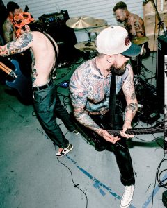 Live hardcore performance at the Mystery Shop, Oxnard, CA, May 7, 2025.