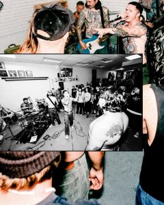 Live hardcore performance at the Mystery Shop, Oxnard, CA, May 7, 2025.