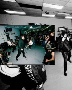 Live hardcore performance at the Mystery Shop, Oxnard, CA, May 7, 2025.