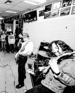 Live hardcore performance at the Mystery Shop, Oxnard, CA, May 7, 2025.