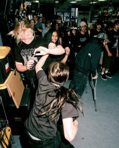 Flatline performing their first show at the Mystery Shop, Oxnard, CA, May 7, 2025.