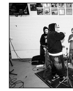 Flatline performing their first show at the Mystery Shop, Oxnard, CA, May 7, 2025.