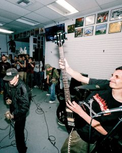 Flatline performing their first show at the Mystery Shop, Oxnard, CA, May 7, 2025.