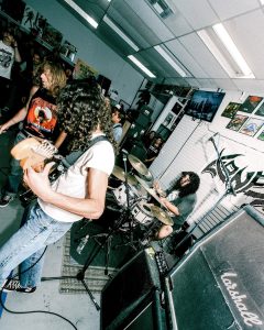 Live hardcore show at the Mystery Shop, Oxnard, CA, June 7, 2025.