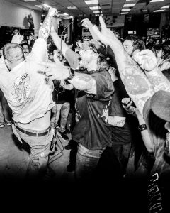 Combust performing live at the Mystery Shop, Oxnard, CA, July 15, 2025.